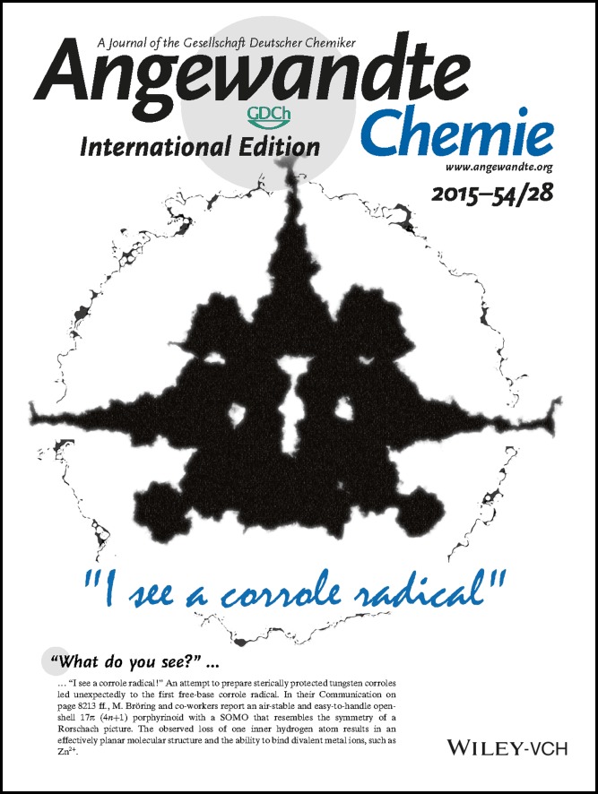 Back Cover: The Corrole Radical (Angew. Chem. Int. Ed. 28/2015)