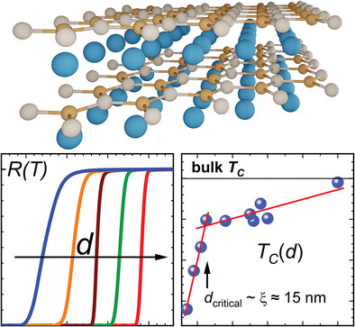 Thickness-Dependent Superconductivity in a Layered Electride on Silicon