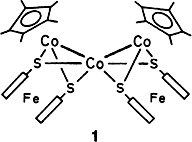 A Co3 Complex Containing a Bent Trimetal Chain, and Other 1,1′-Ferrocenedithiolato Complexes