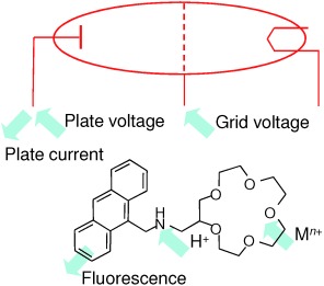 Modification of Fluorescent Photoinduced Electron Transfer (PET) Sensors/Switches To Produce Molecular Photo-Ionic Triode Action