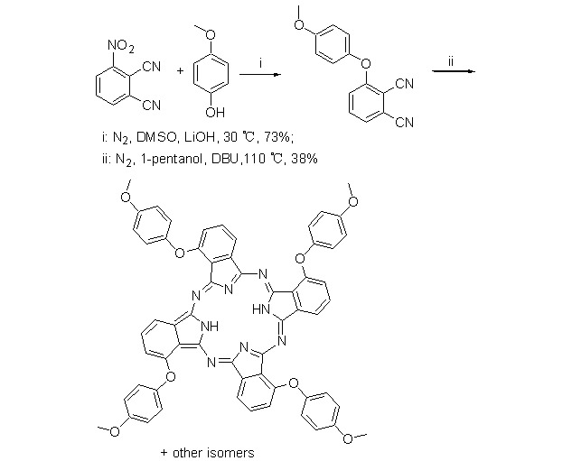 Synthesis, Photophysical Properties and Near Infrared Electroluminescence of 1(4),8(11),15(18),22(25)-Tetra-(methoxy-phenoxy)phthalocyanine
