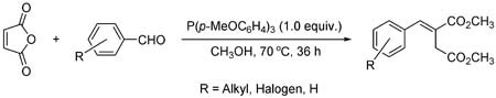 Tris(4-anisyl)phosphine as an Efficient and Practical Reagent for the Synthesis of (E)-2-Benzylidenesuccinates