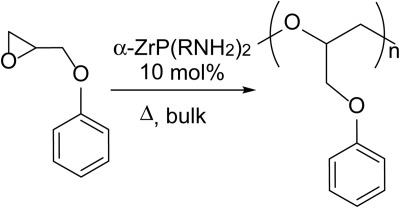 Alkylamines-intercalated α-zirconium phosphate as latent thermal anionic initiators