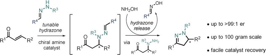 One-Pot Catalytic Enantioselective Synthesis of 2-Pyrazolines