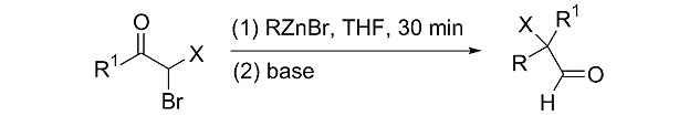 A Facile One-pot Synthesis of α-Halo,α-allylic Aldehydes from α,α-Dihalo Ketones Utilizing Allylic Zinc Bromide