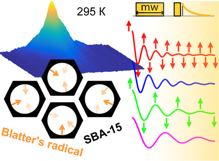 Blatter-Radical-Grafted Mesoporous Silica as Prospective Nanoplatform for Spin Manipulation at Ambient Conditions