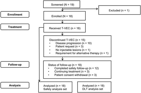 A phase I study of the safety and efficacy of talimogene laherparepvec in Japanese patients with advanced melanoma