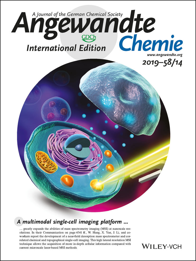 Inside Back Cover: Chemical and Topographical Single-Cell Imaging by Near-Field Desorption Mass Spectrometry (Angew. Chem. Int. Ed. 14/2019) Volume 58 Issue 14, 2019