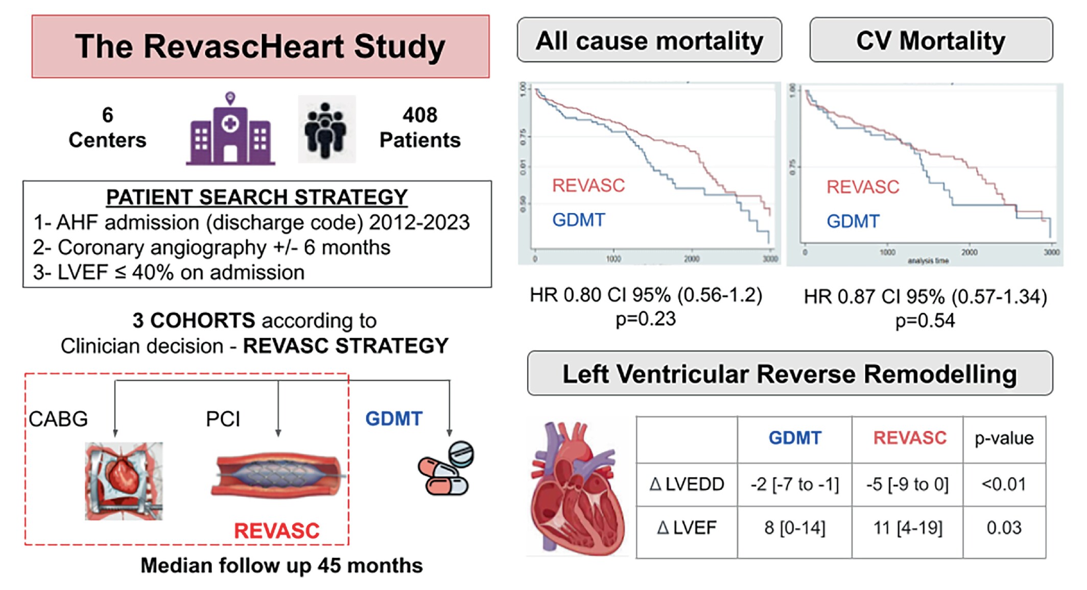 Revascularization and outcomes in ischaemic left ventricular dysfunction after heart failure admission: The RevascHeart study