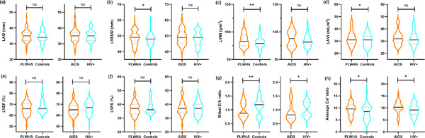 Echocardiographic assessment of left cardiac structure and function in antiretroviral therapy (ART)-naïve people living with HIV/AIDS