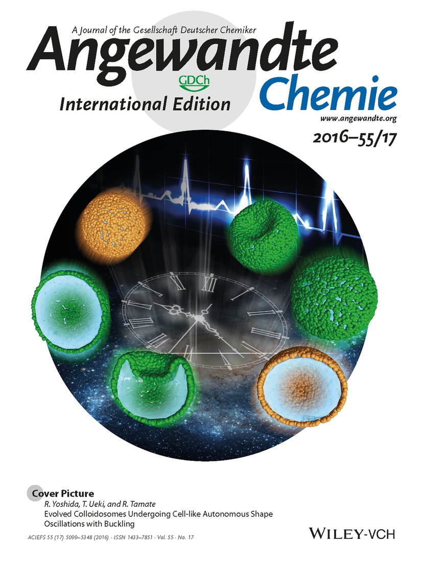 Cover Picture: Evolved Colloidosomes Undergoing Cell-like Autonomous Shape Oscillations with Buckling (Angew. Chem. Int. Ed. 17/2016) Volume 55 Issue 17, 2016