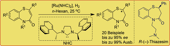 Asymmetrische Hydrierung von Vinylthioethern: Zugang zu optisch aktiven 1,5-Benzothiazepinderivaten