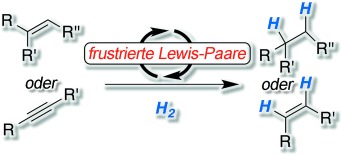 Metallfreie Hydrierung von ungesättigten Kohlenwasserstoffen mit molekularem Wasserstoff