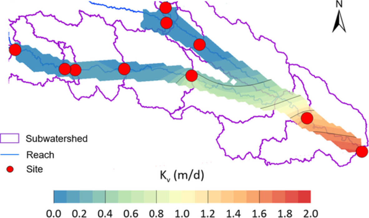 Geostatistical features of streambed vertical hydraulic conductivities in Frenchman Creek Watershed in Western Nebraska
