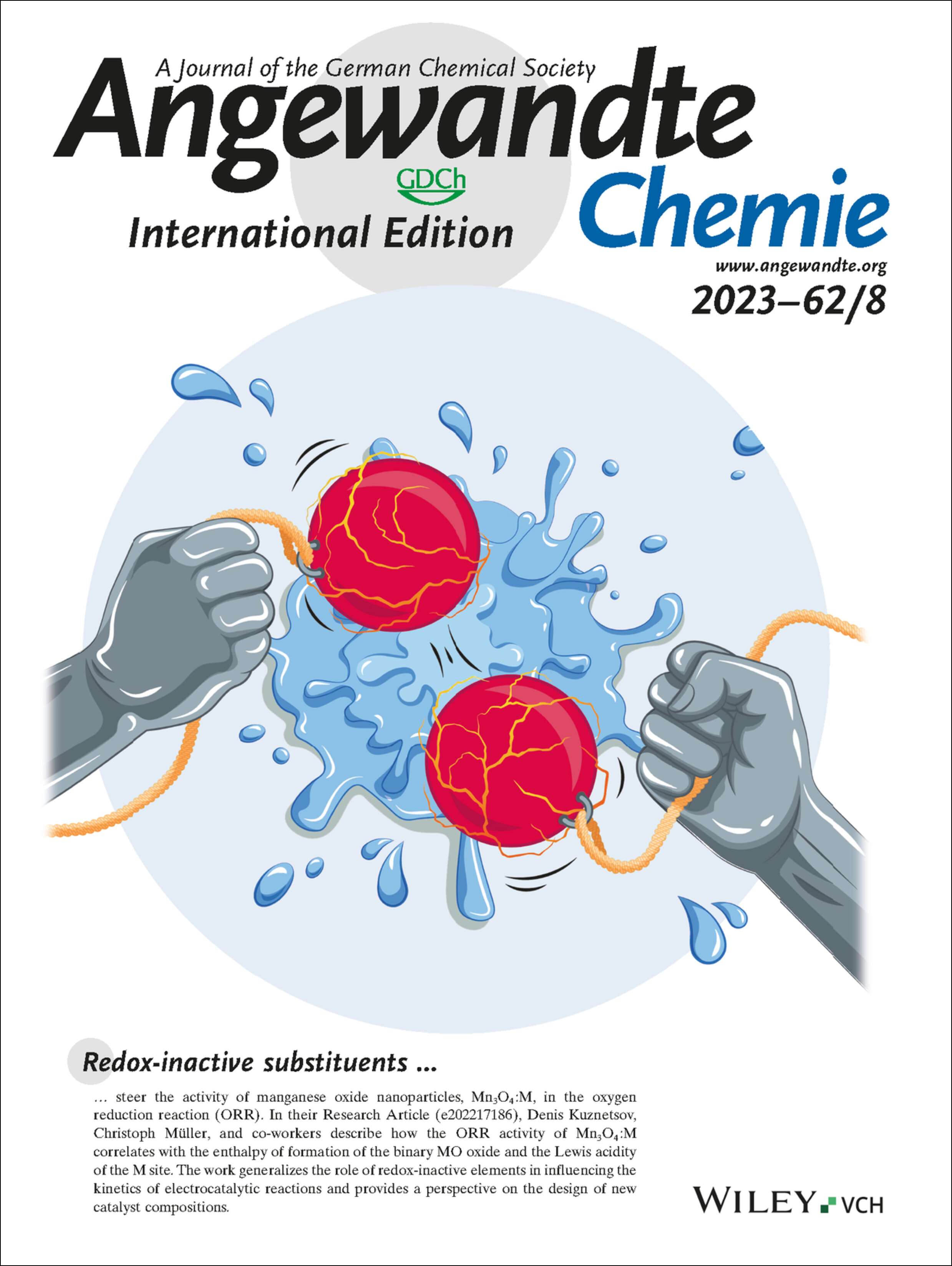 Inside Cover: Altering Oxygen Binding by Redox-Inactive Metal Substitution to Control Catalytic Activity: Oxygen Reduction on Manganese Oxide Nanoparticles as a Model System (Angew. Chem. Int. Ed. 8/2023) Volume 62 Issue 8, 2023