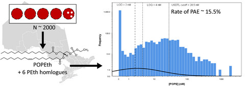 Quantitation of phosphatidylethanols in dried blood spots to determine rates of prenatal alcohol exposure in Ontario