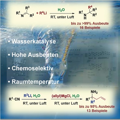 Unprecedented Nucleophilic Additions of Highly Polar Organometallic Compounds to Imines and Nitriles Using Water as a Non-Innocent Reaction Medium