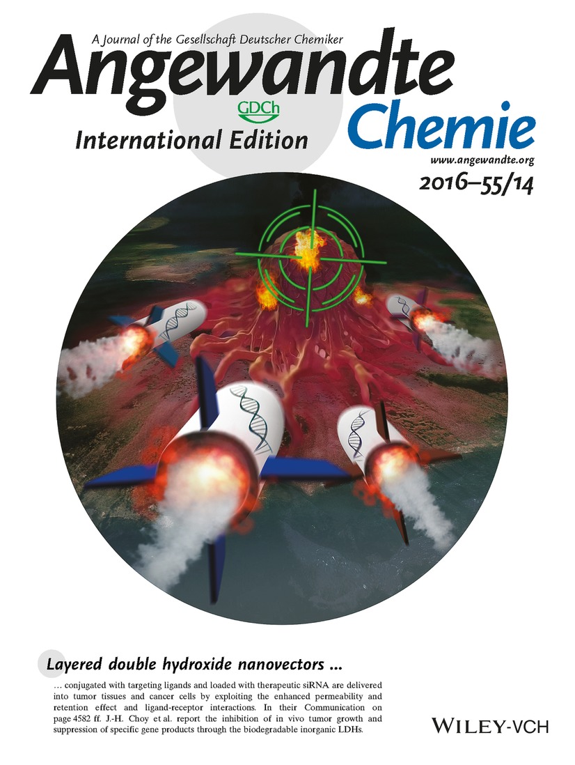 Back Cover: Biodegradable Inorganic Nanovector: Passive versus Active Tumor Targeting in siRNA Transportation (Angew. Chem. Int. Ed. 14/2016) Volume 55 Issue 14, 2016