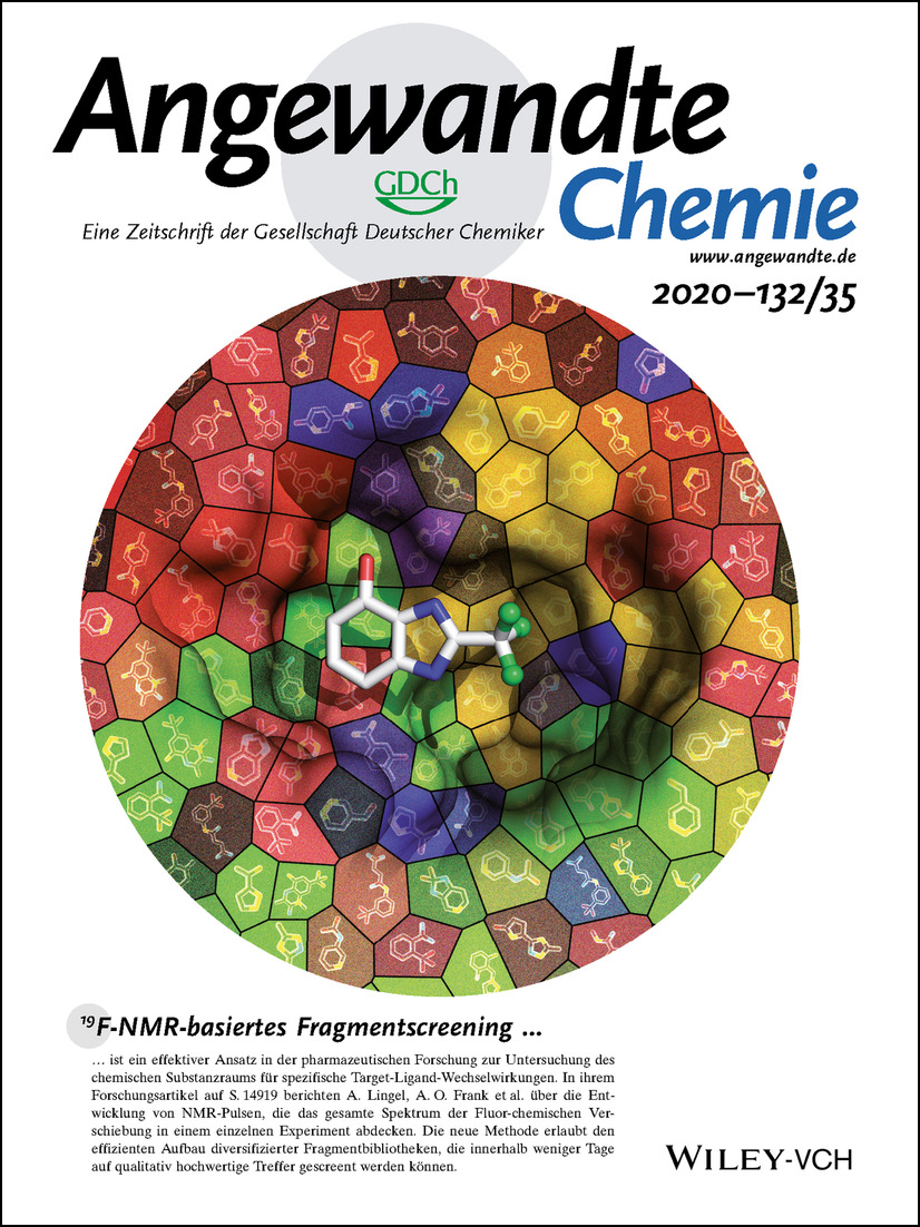 Innentitelbild: Comprehensive and High-Throughput Exploration of Chemical Space Using Broadband 19F NMR-Based Screening (Angew. Chem. 35/2020) Volume 132 Issue 35, 2020