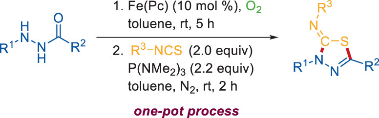 One-pot synthesis of 2-imino-1,3,4-thiadiazolines from acylhydrazides and isothiocyanates