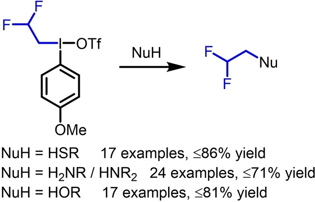 2,2-Difluoroethylation of Heteroatom Nucleophiles via a Hypervalent Iodine Strategy