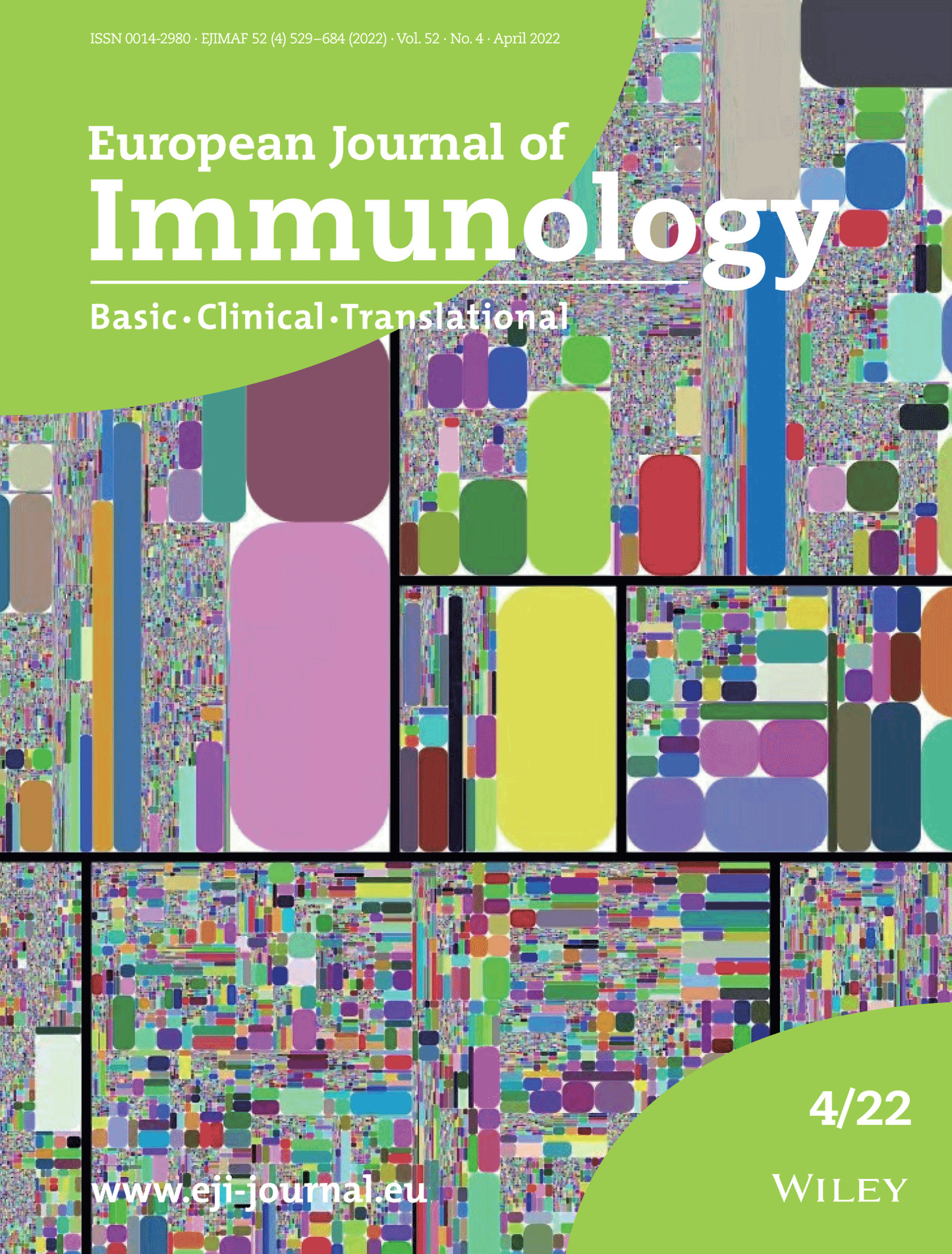Front cover story: Eur. J. Immunol. 4'22 Volume 52 Issue 4, 2022