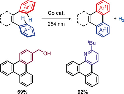 Catalytic Dehydrogenative Cyclization of o-Teraryls under pH-Neutral and Oxidant-Free Conditions