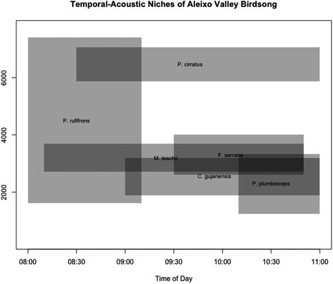 Sharing sound: Avian acoustic niches in the Brazilian Atlantic Forest