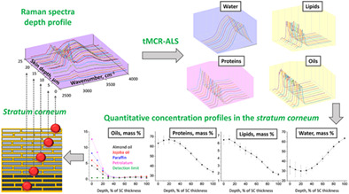 Quantitative determination of concentration profiles of skin components and topically applied oils by tailored multivariate curve resolution-alternating least squares using in vivo confocal Raman micro-spectroscopy