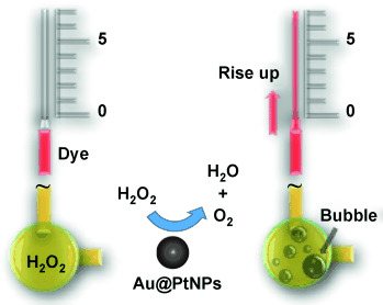 Au@Pt Nanoparticle Encapsulated Target-Responsive Hydrogel with Volumetric Bar-Chart Chip Readout for Quantitative Point-of-Care Testing