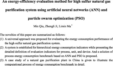 An energy-efficiency evaluation method for high-sulfur natural gas purification system using artificial neural networks and particle swarm optimization