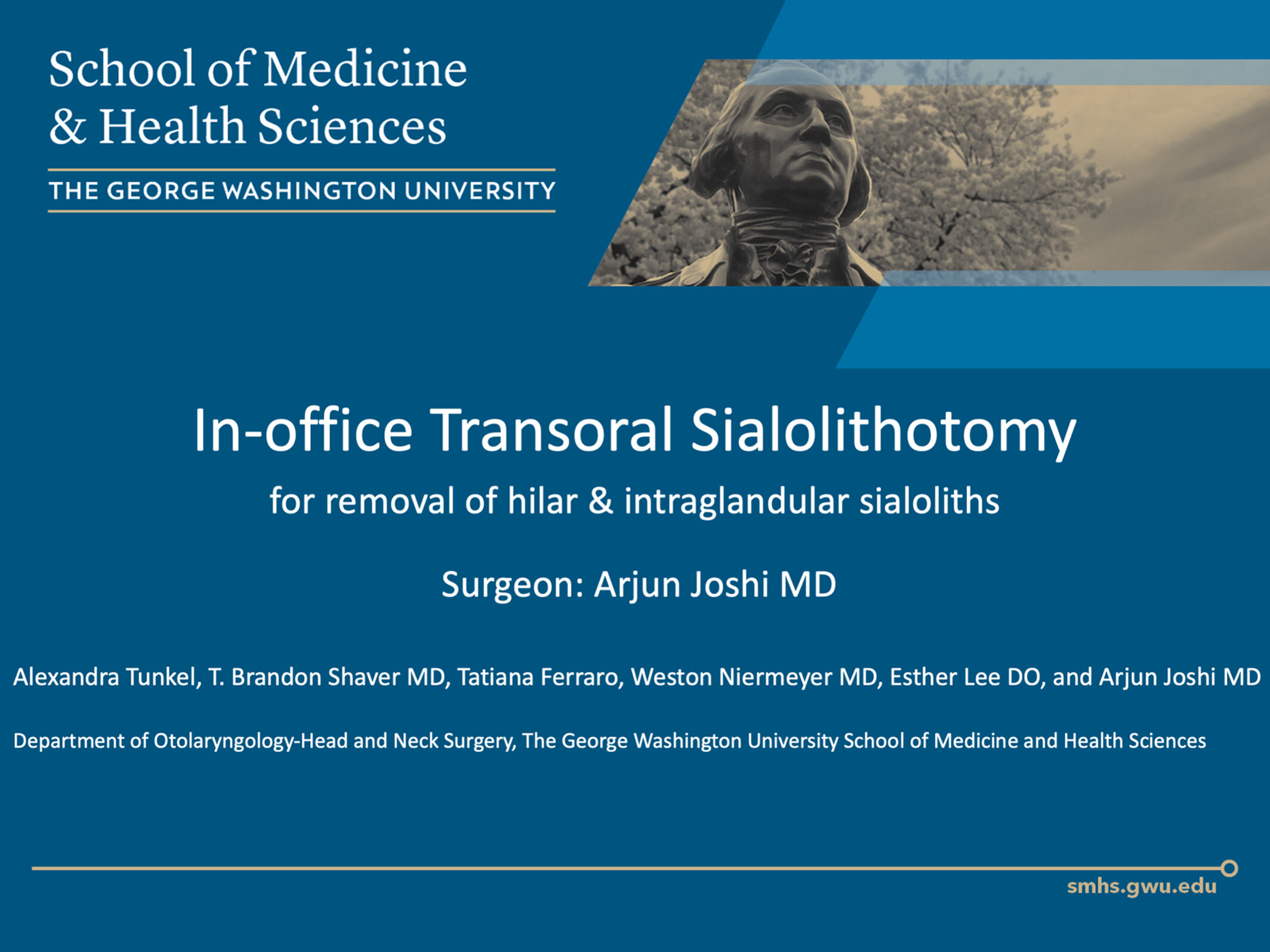 In-office Transoral Hilar Sialolithotomy: A Cost-Effective and Patient-Centered Procedure