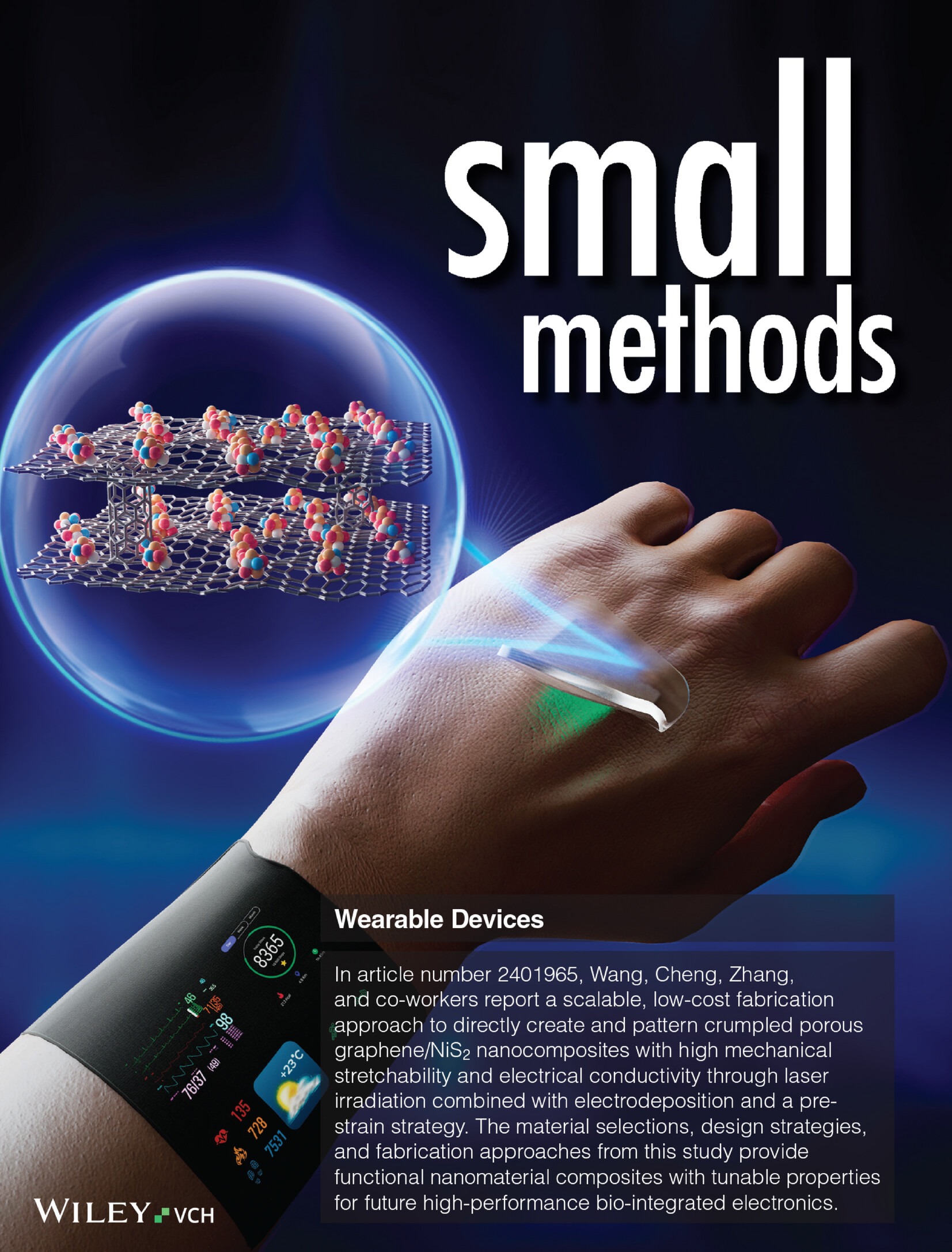 Facile Design of Highly Stretchable and Conductive Crumpled Graphene/NiS2 Films for Multifunctional Applications (Small Methods 4/2025) Volume 9 Issue 4, 2025