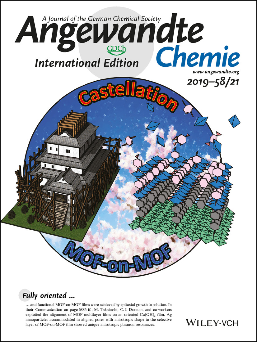 Inside Cover: MOF-on-MOF: Oriented Growth of Multiple Layered Thin Films of Metal–Organic Frameworks (Angew. Chem. Int. Ed. 21/2019) Volume 58 Issue 21, 2019