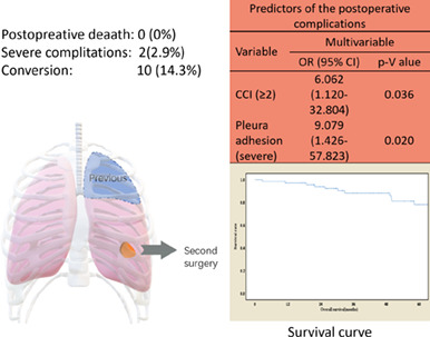Feasibility and safety of secondary video-assisted thoracoscopic surgery for ipsilateral lung cancer after prior pulmonary resection