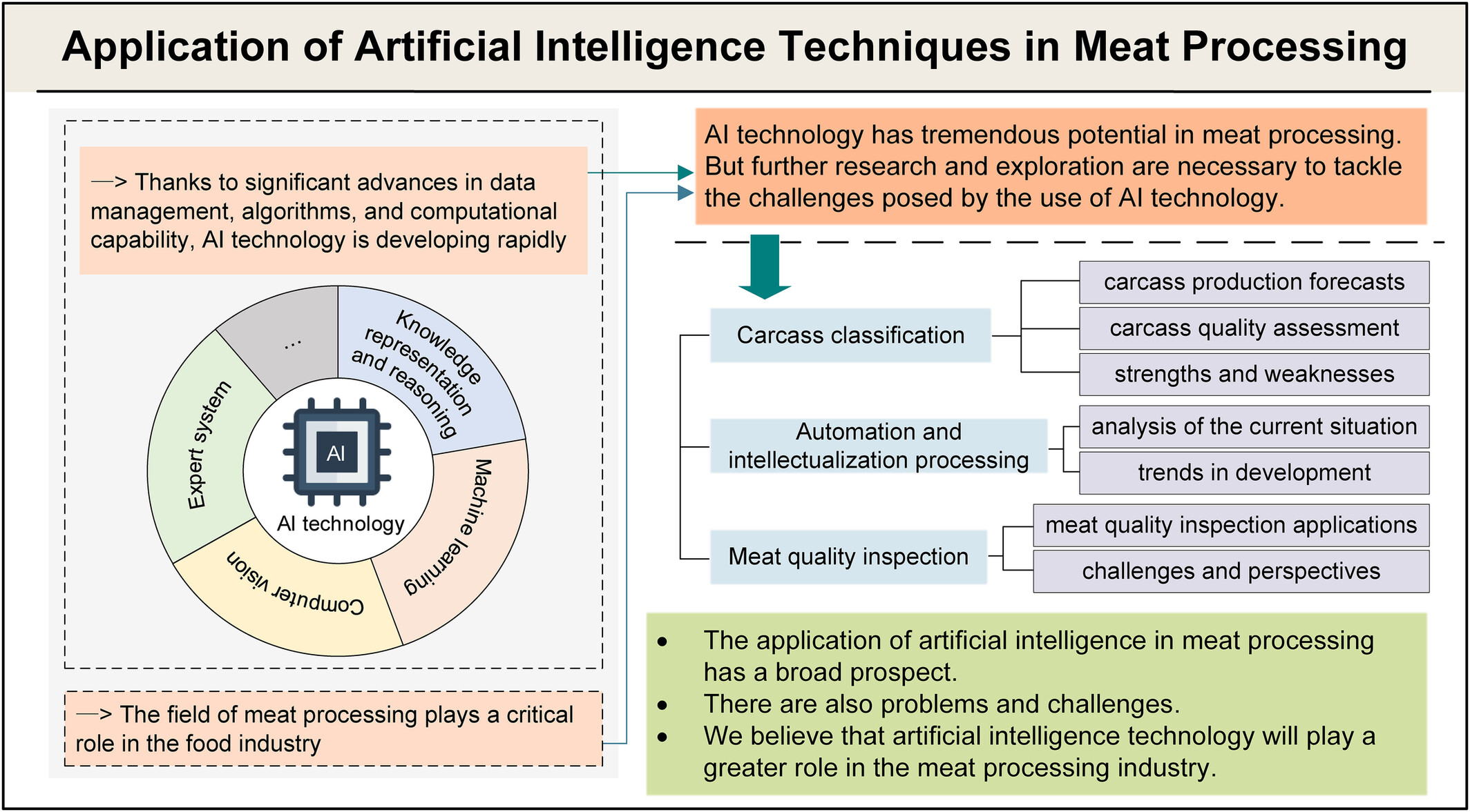 Application of artificial intelligence techniques in meat processing: A review