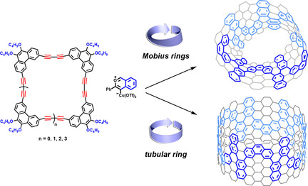 Toward Möbius and Tubular Cyclopolyarene Nanorings via Arylbutadiyne Macrocycles