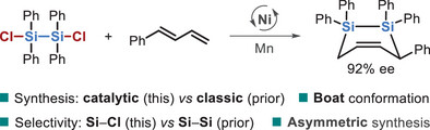 Nickel-Catalyzed Sila-Cycloaddition of Dichlorodisilanes: Selective Si─Cl Activation for Cyclic Disilanes and Enantioenriched Synthesis