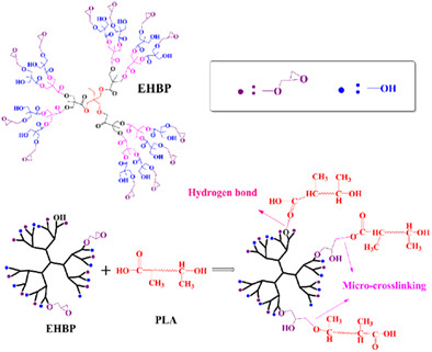 Synergistic toughening and reinforcement of poly(lactic acid) with epoxy-terminated hyperbranched polymers