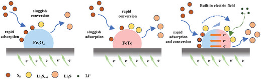 Multifunctional Heterostructured Fe3O4-FeTe@MCM Electrocatalyst Enabling High-Performance Practical Lithium-Sulfur Batteries Via Built-in Electric Field