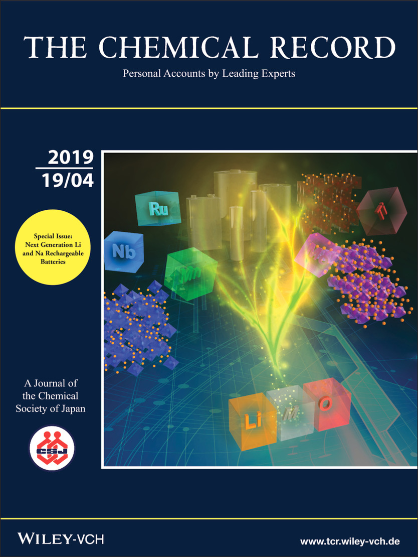 Front Cover: Material Design Concept of Lithium-Excess Electrode Materials with Rocksalt-Related Structures for Rechargeable Non-Aqueous Batteries (Chem. Rec. 4/2019) Volume 19 Issue 4, 2019