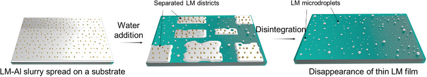 Disintegration of Thin Liquid Metal Films Engendered by Aluminum Corrosion