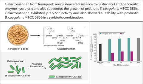 Galactomannan from Trigonella foenum-graecum L. seed: Prebiotic application and its fermentation by the probiotic Bacillus coagulans strain MTCC 5856
