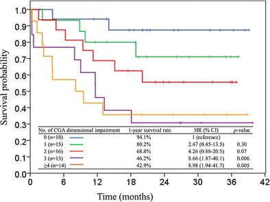Pretreatment frailty is an independent prognostic factor among elderly patients with B-cell lymphoma undergoing immunochemotherapy: A prospective observational cohort study in Taiwan