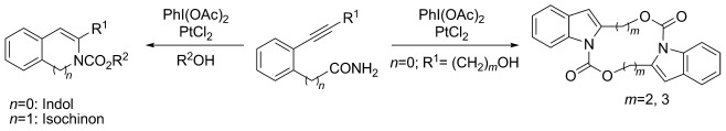 Concise One-Pot Tandem Synthesis of Indoles and Isoquinolines from Amides