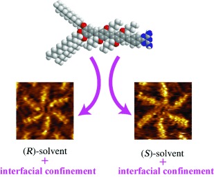 Emerging Solvent-Induced Homochirality by the Confinement of Achiral Molecules Against a Solid Surface
