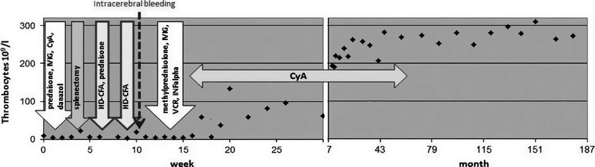Refractory immune thrombocytopenia. Successful treatment with repeated cyclosporine A: two case reports