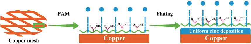 The Three-Dimensional Dendrite-Free Zinc Anode on a Copper Mesh with a Zinc-Oriented Polyacrylamide Electrolyte Additive