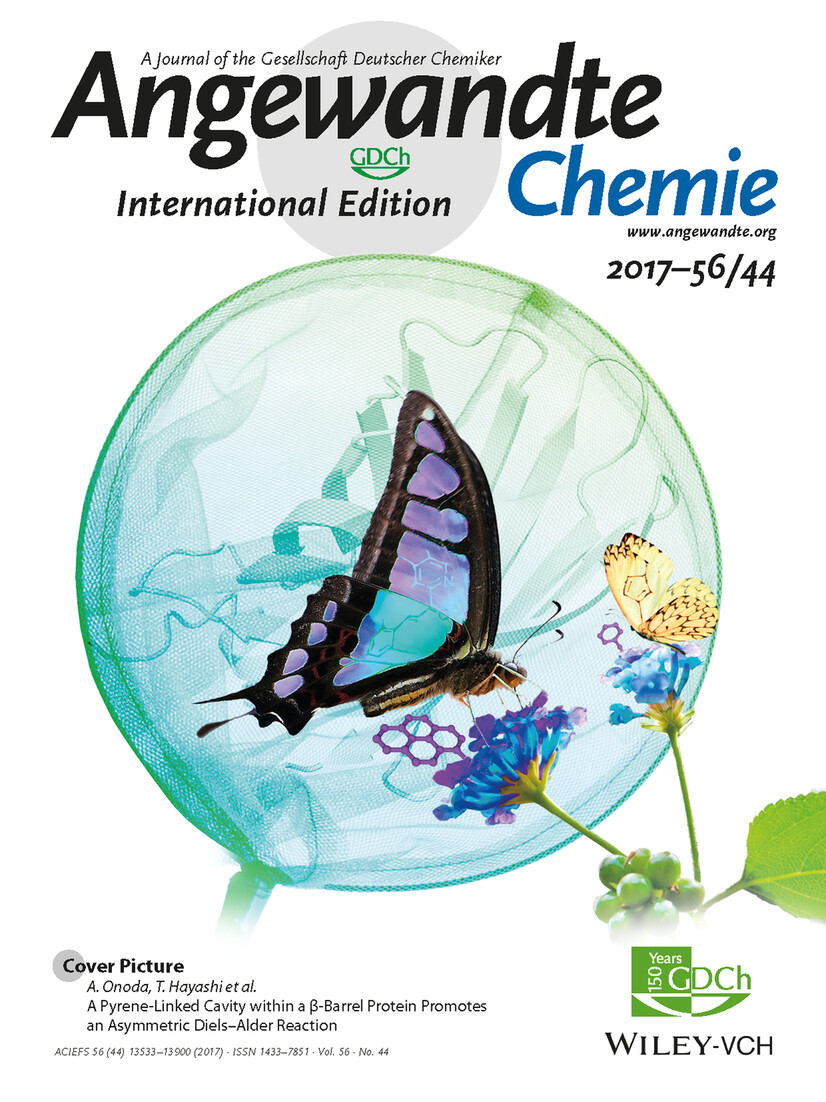 Cover Picture: A Pyrene-Linked Cavity within a β-Barrel Protein Promotes an Asymmetric Diels–Alder Reaction (Angew. Chem. Int. Ed. 44/2017) Volume 56 Issue 44, 2017