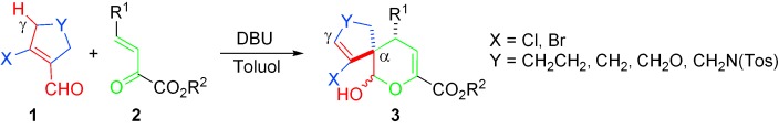 Tertiary Amine Mediated Tandem Cross-Rauhut–Currier/Acetalization Reactions: Access to Functionalized Spiro-3,4-Dihydropyrans
